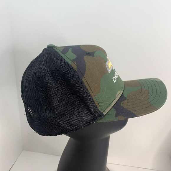 Chevrolet Red LBL 109 Camouflage‎ Trucker Snapback Black Cap US Flag - Picture 2 of 6